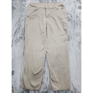 Style&Co Jeans Womens 6P PETITE Tan EASY Fit Mid Rise Straight Leg Stretch Denim